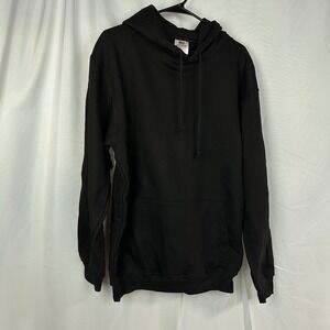 NWT Bayside USA Hoodie Mens Large Black Union‎ Made USA Heavyweight Pullover